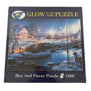 Bits And Pieces Glow In The Dark All Is Bright 1000 Piece Jigsaw Puzzle Sealed